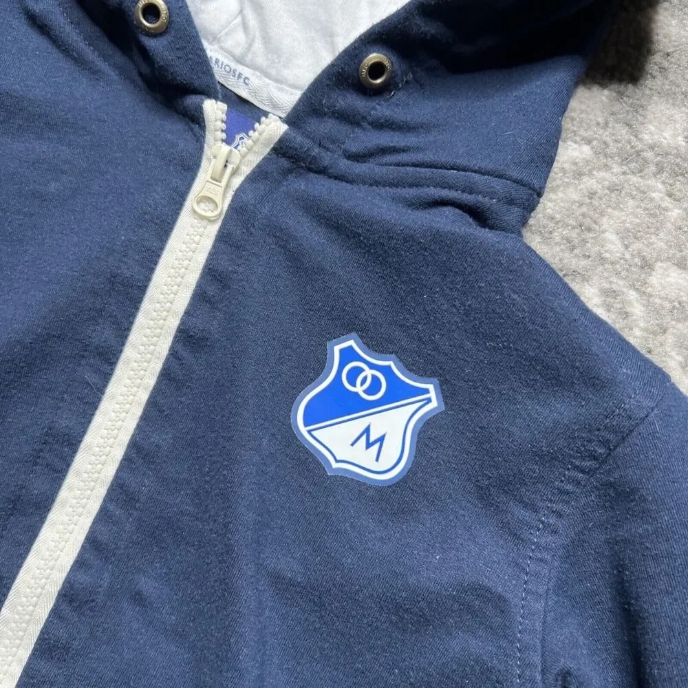 Millonarios FC Soccer Football Youth Zip Hoodie Sweatshirt Kids Size 8 Colombia
